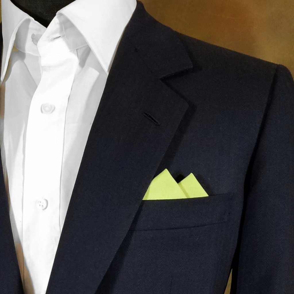 New  Avocado Green Cotton PreFolded Pocket Square Handkerchief Insert